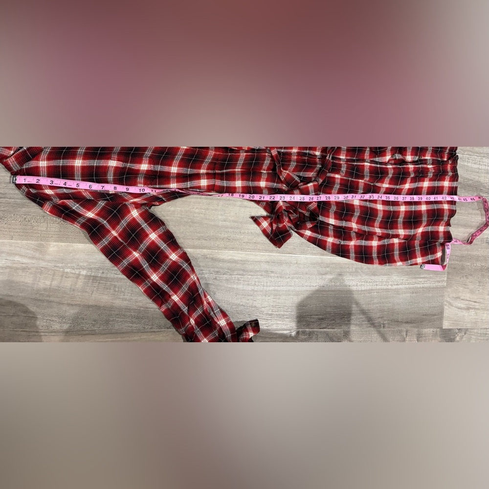 Universal Thread Red and Black Plaid Long Sleeve Dress Medium - Picture 10 of 10